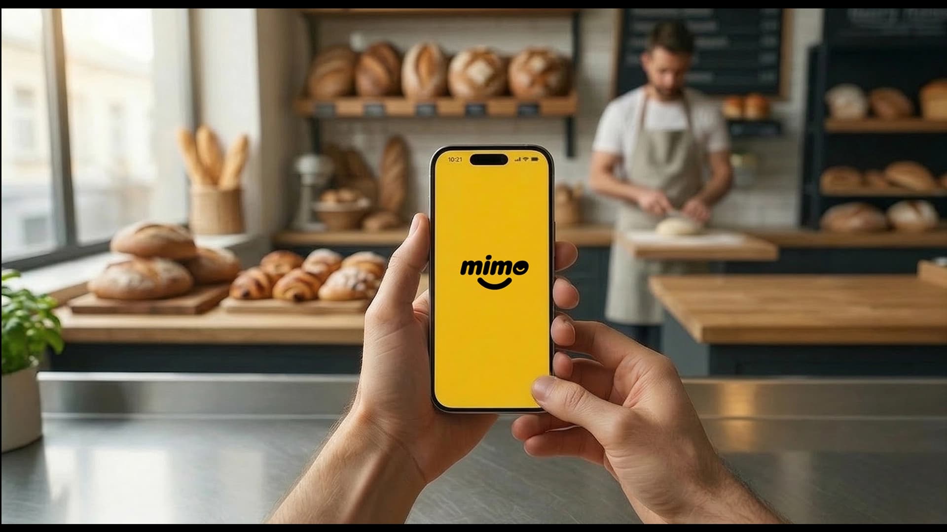 Aplicativo MIMO em padaria parceira